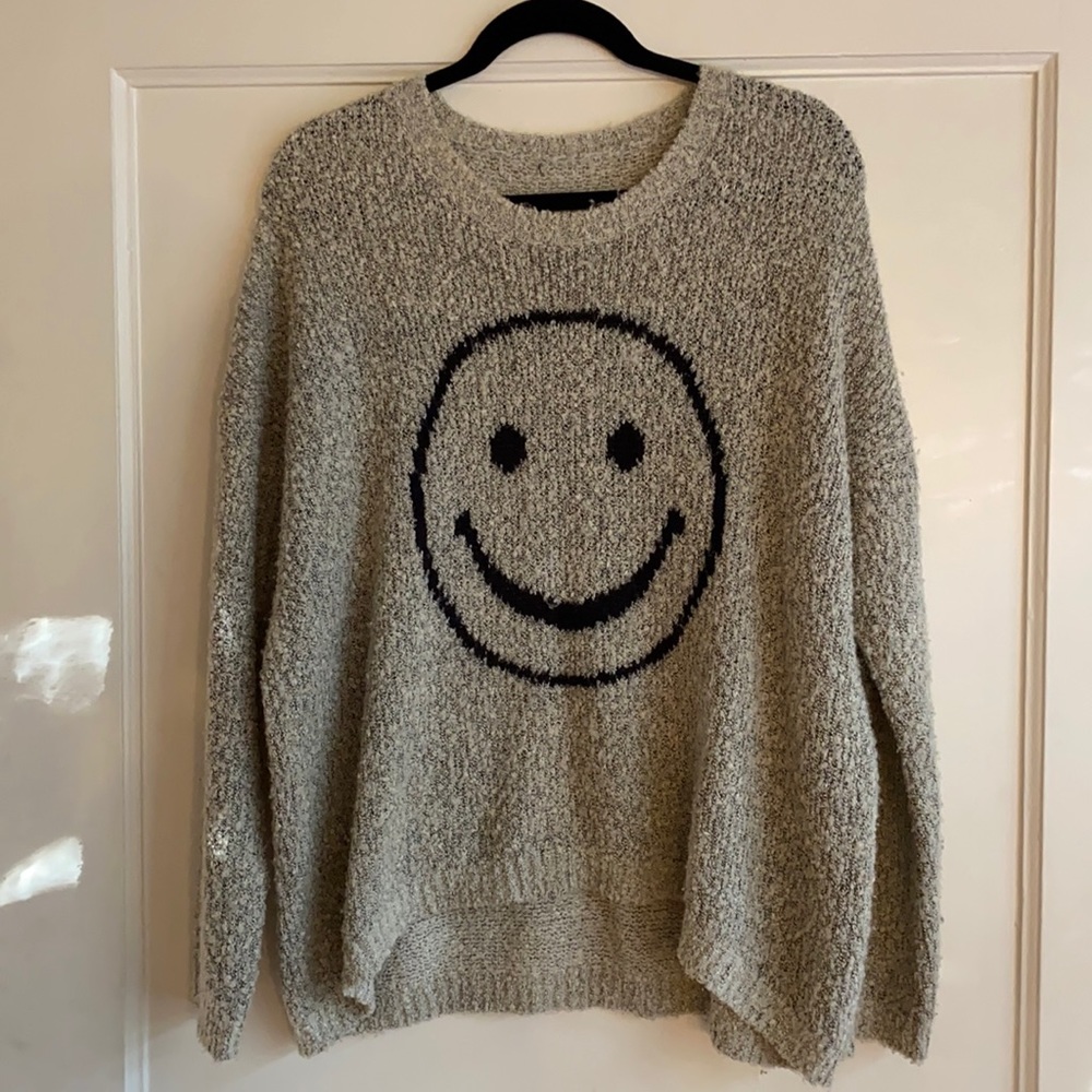 Smiley face popcorn sweater